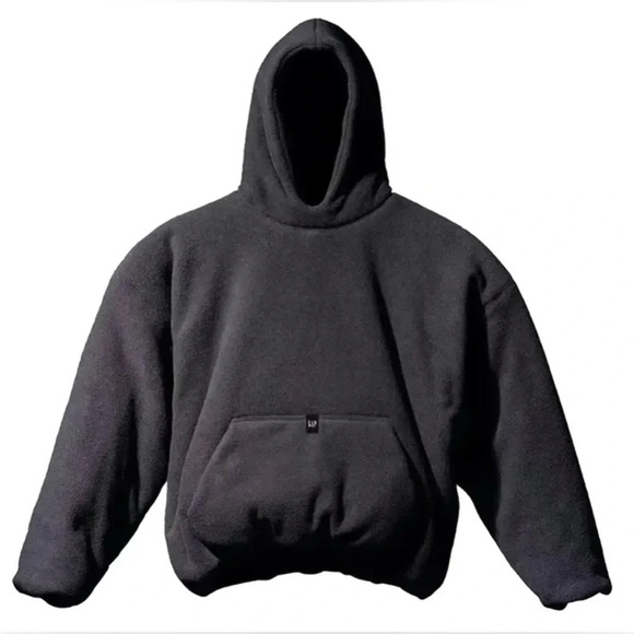 Yeezy Gap Engineered by Balenciaga Polar Fleece Padded Hoodie in black - Picture 1 of 11
